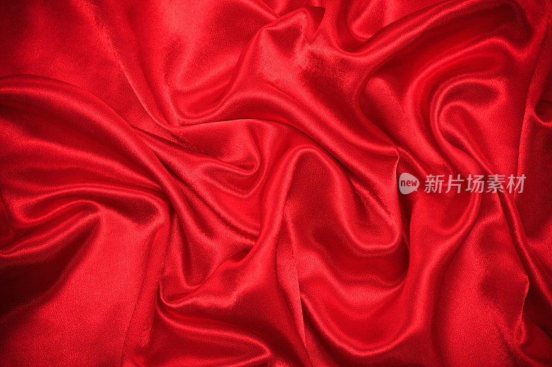 红色丝绸的背景