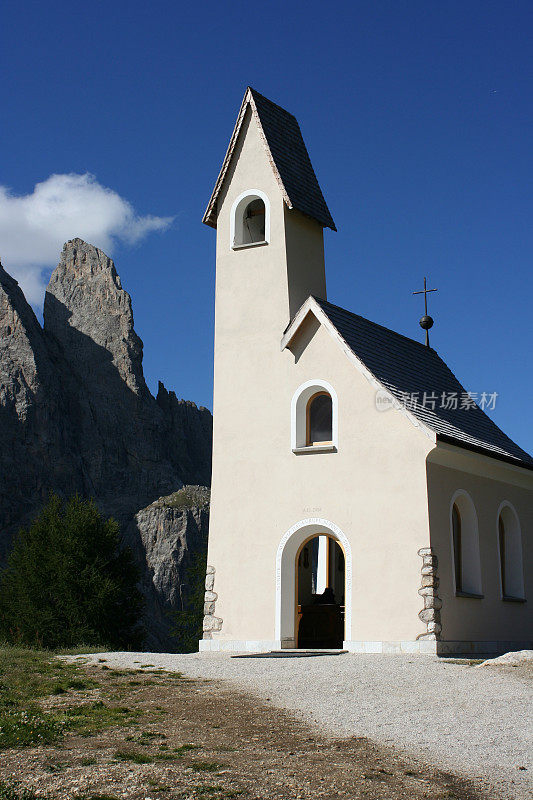 山教堂，帕索加迪纳-多洛米提，意大利阿尔卑斯山