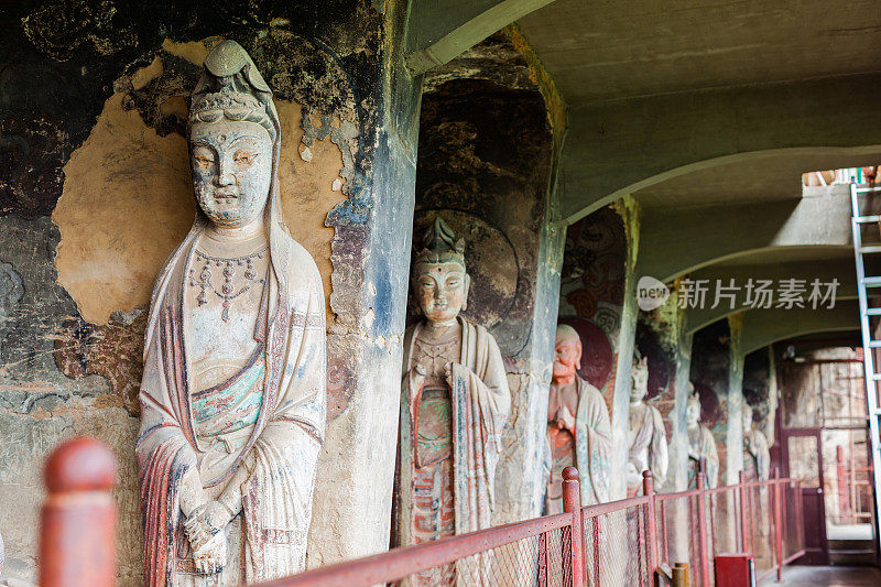 中国甘肃麦积山著名佛面