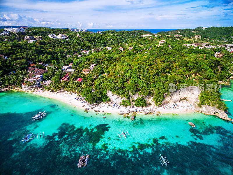 长滩岛鸟瞰图，西维萨亚斯，菲律宾