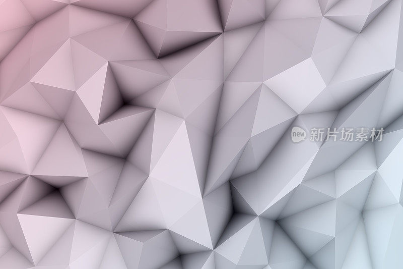 3D抽象三角形形状，多边形背景
