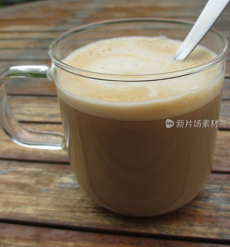 咖啡牛奶玻璃咖啡杯Café露台