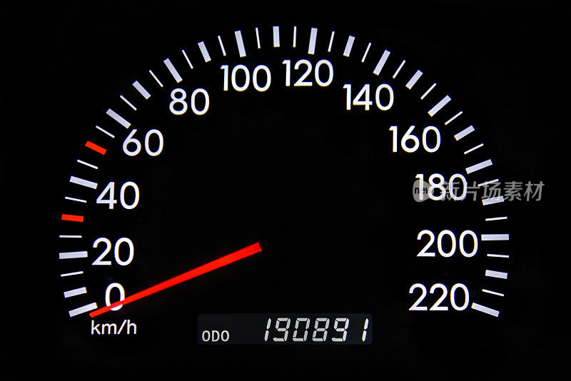 仪表板汽车速度表