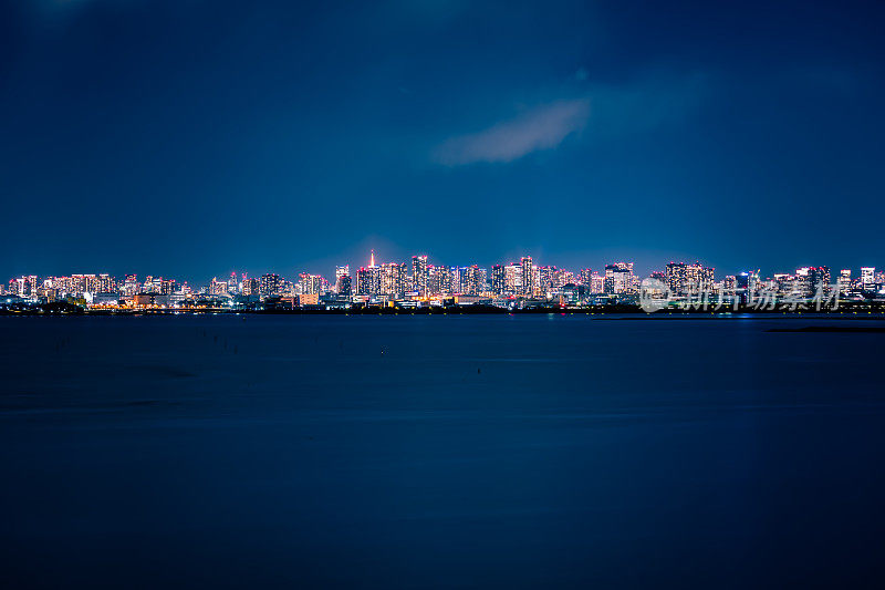 东京市区夜间鸟瞰图