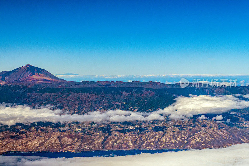 特内里费岛和泰德火山鸟瞰图，西班牙