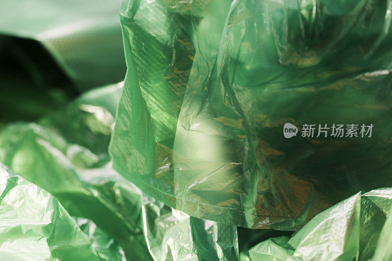 绿色塑胶购物袋