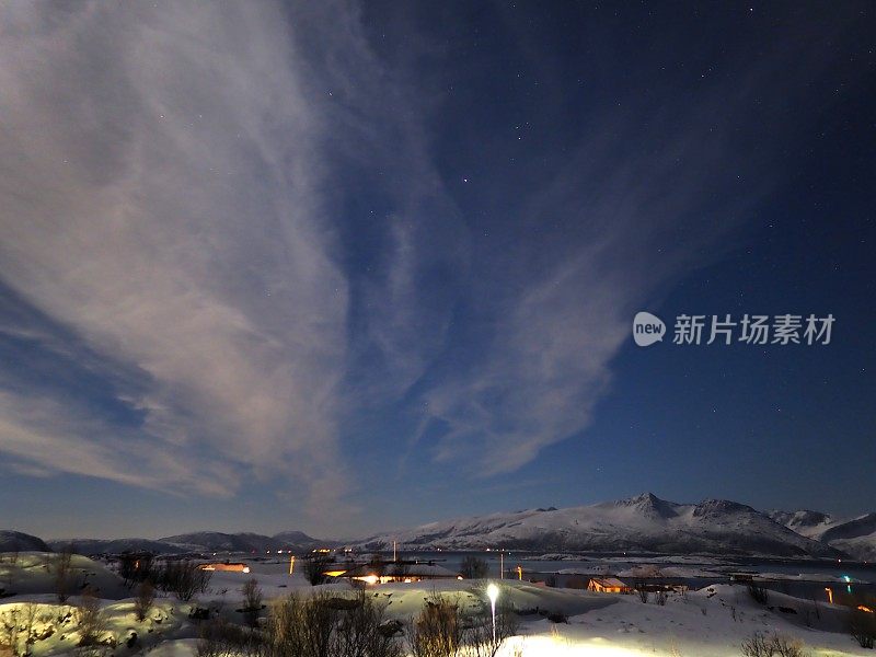 乌云密布的夜晚，索马洛伊商店村