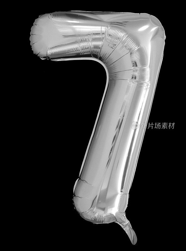 银箔数字气球上的黑色