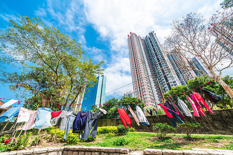 在香港晾衣服