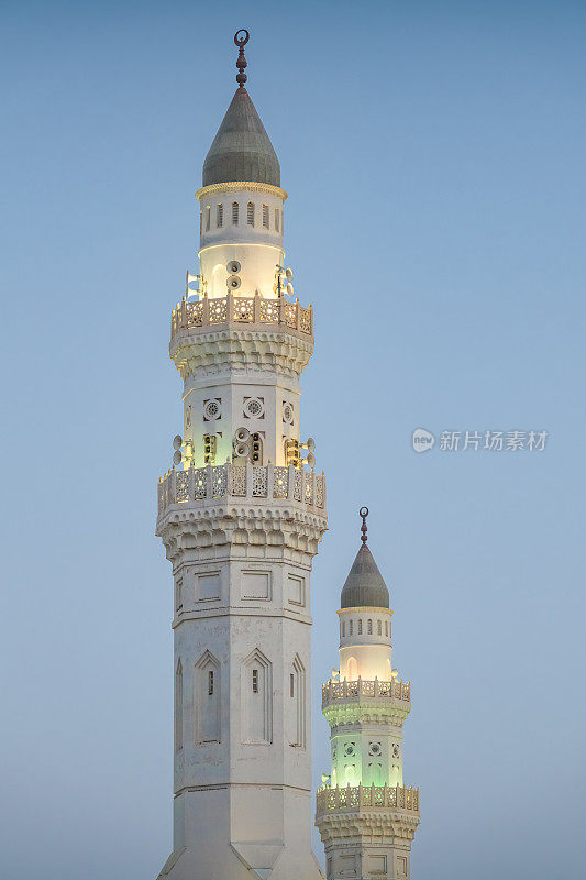 沙特阿拉伯麦地那库巴清真寺尖塔