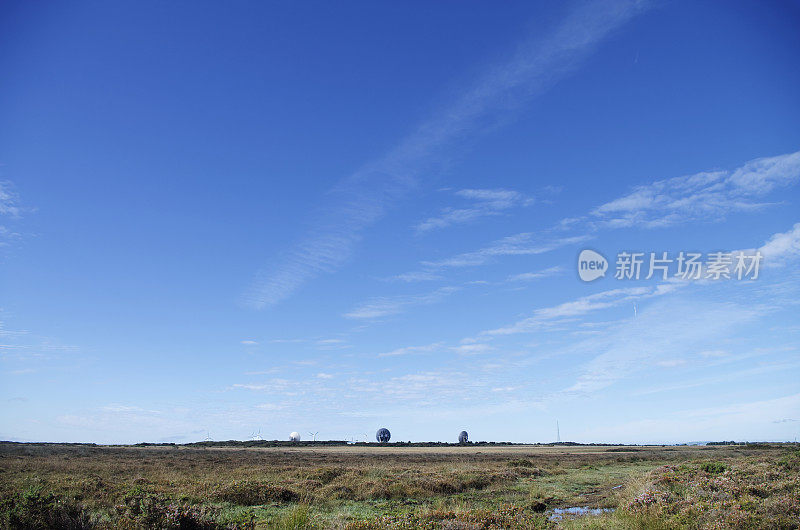 Goonhilly卫星地面站从远处看