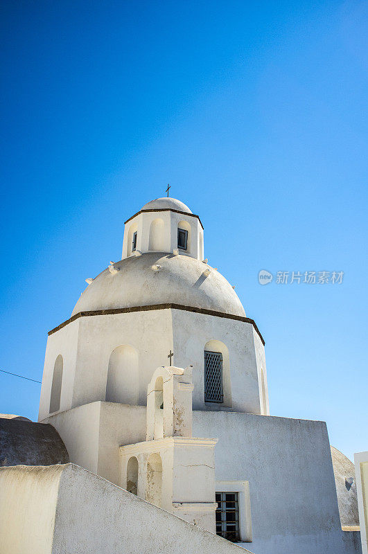 希腊圣托里尼菲拉的教堂