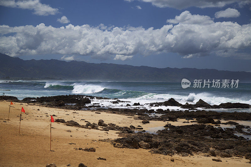 红旗日，夏威夷海浪警报