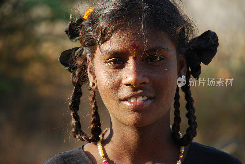 印度的农村女孩