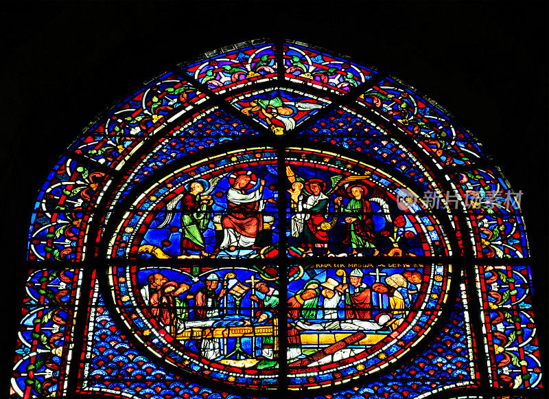 窗户玛丽抹大拉3，巴黎圣母院沙特尔大教堂