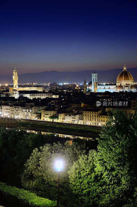 黄昏的佛罗伦萨全景