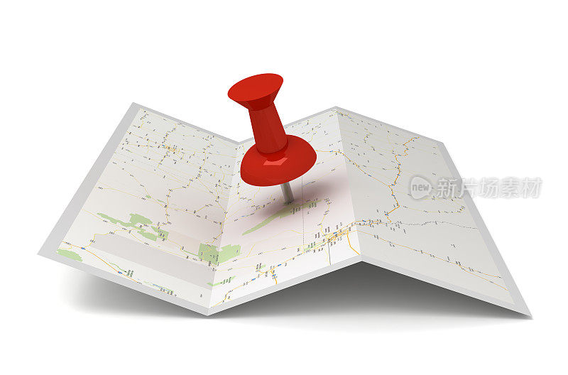 用红色图钉绘制数字地图