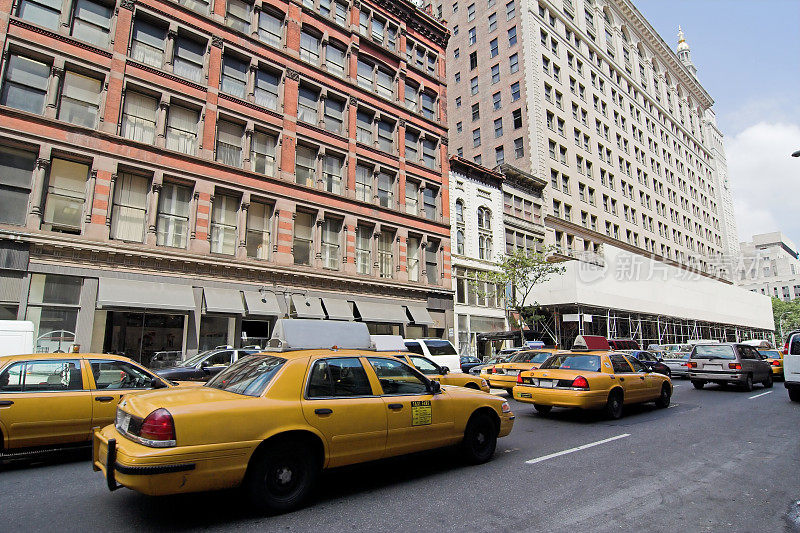 纽约切尔西的出租车交通