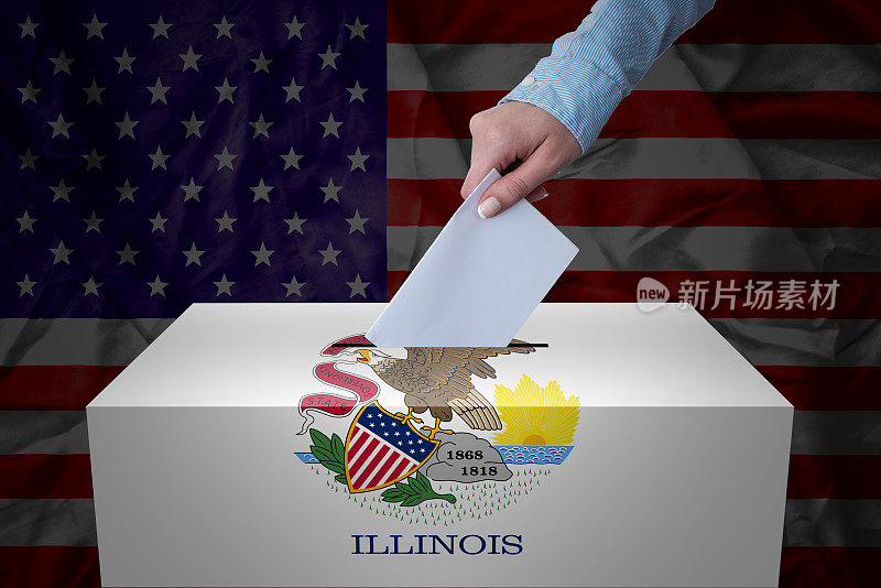 投票箱-选举-伊利诺伊州，美国