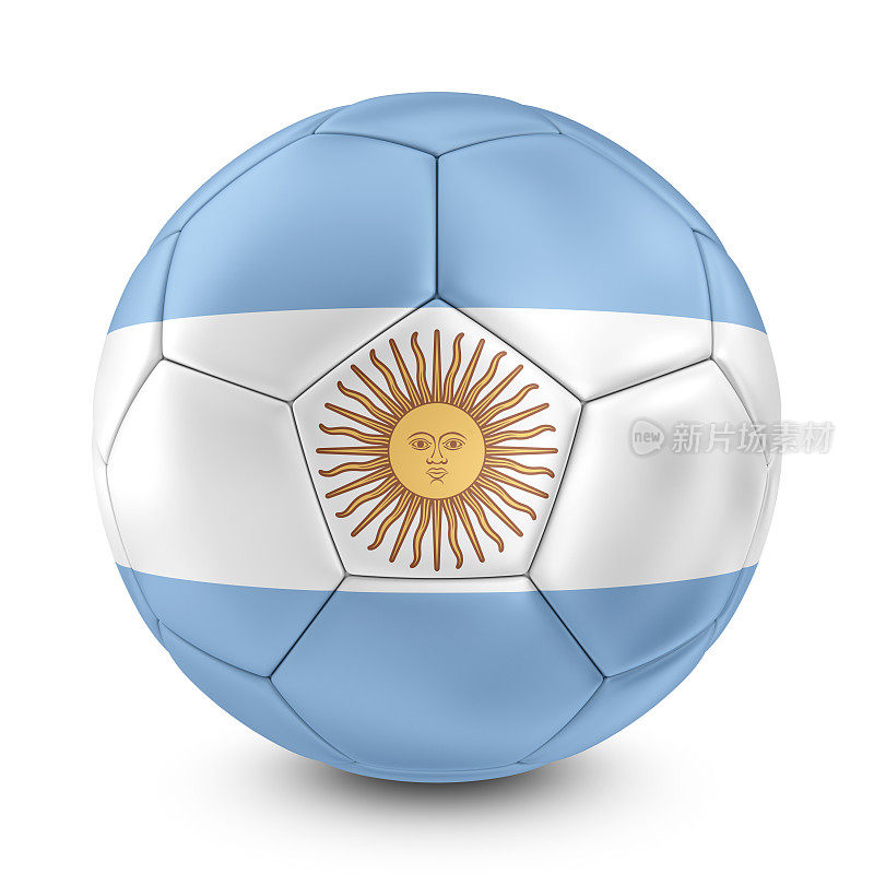 足球上的阿根廷国旗