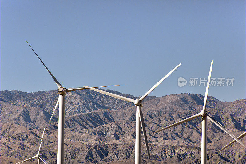 棕榈泉风电场涡轮机发电可再生能源