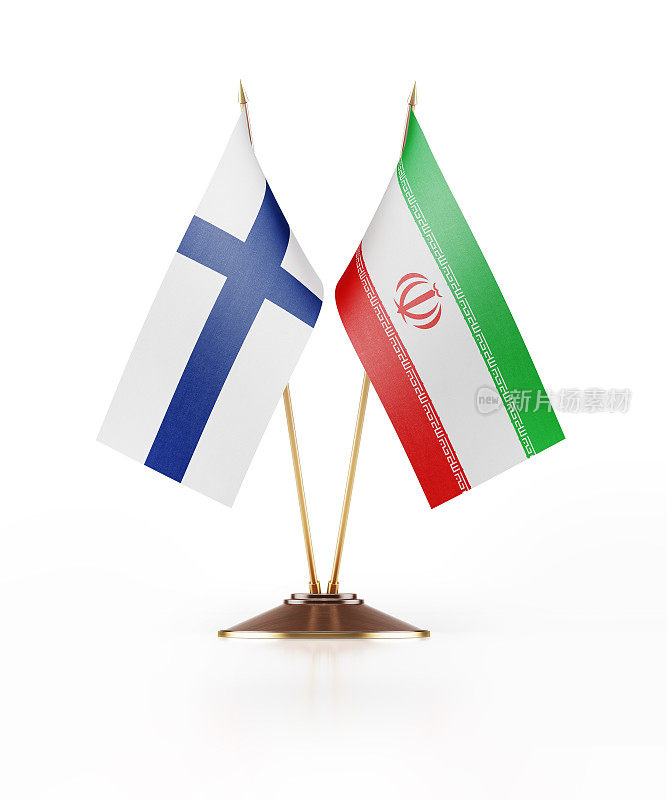芬兰和伊朗的微型国旗