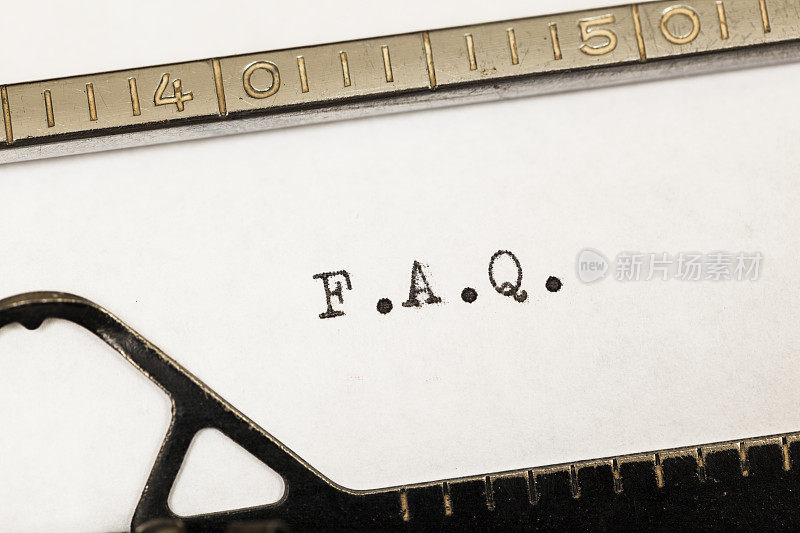 用旧打字机写的FAQ。