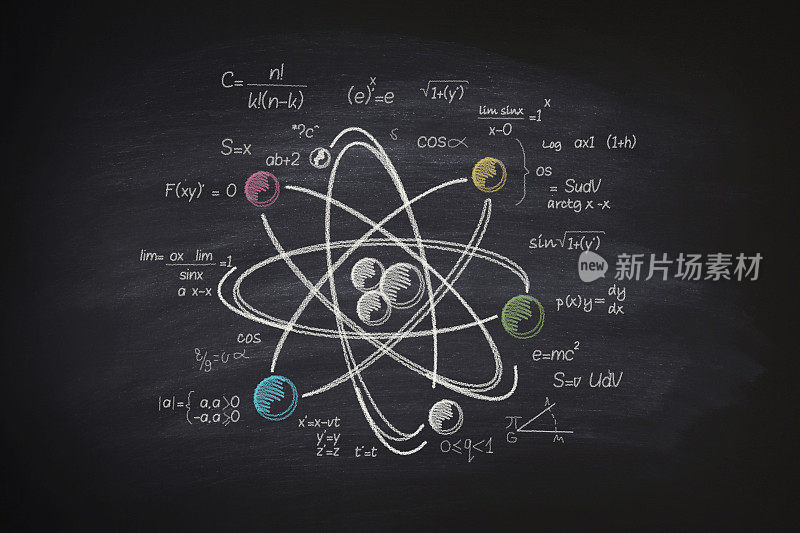 黑板上的原子分子