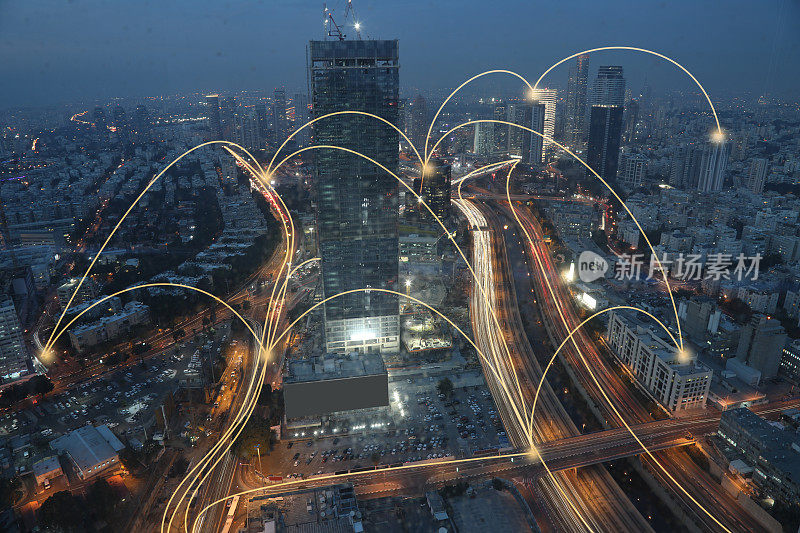 计算机网络连接现代城市技术