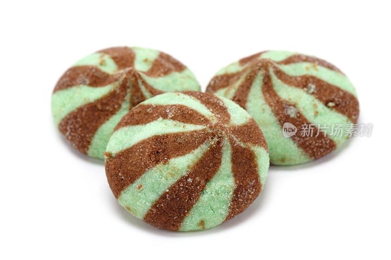 Cookies孤立在白色背景上