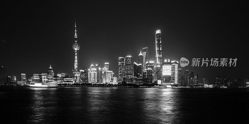 中国上海的浦东天际线
