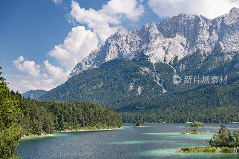 德国橡木湖，巴伐利亚州，楚格峰