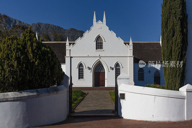 荷兰殖民建筑在Franschhoek