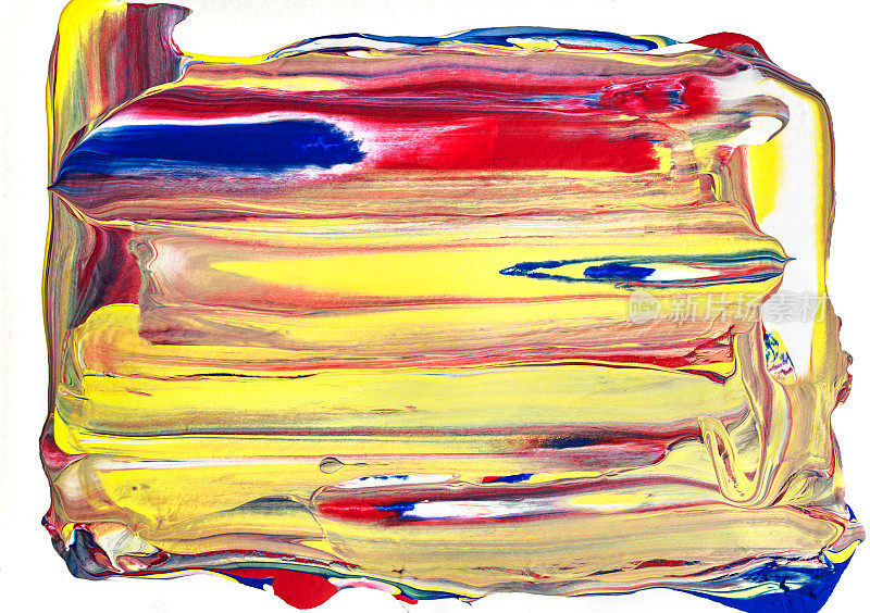 抽象现代艺术与充满活力的黄色，红色和蓝色的颜色