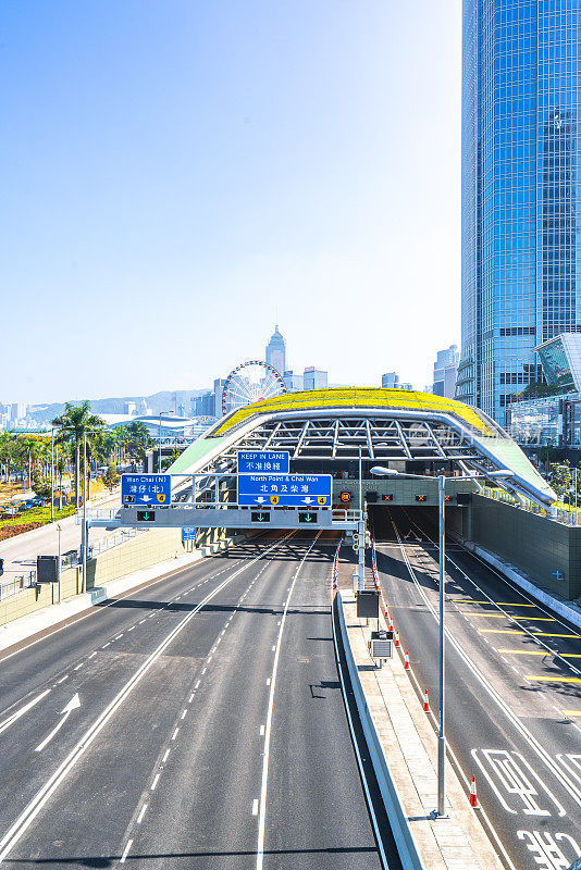 香港中环至湾仔绕道隧道日图