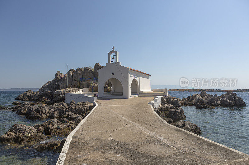 希腊天主教阿基奥斯・伊西多罗斯神庙教堂，位于希腊希奥斯岛的斯基亚达村