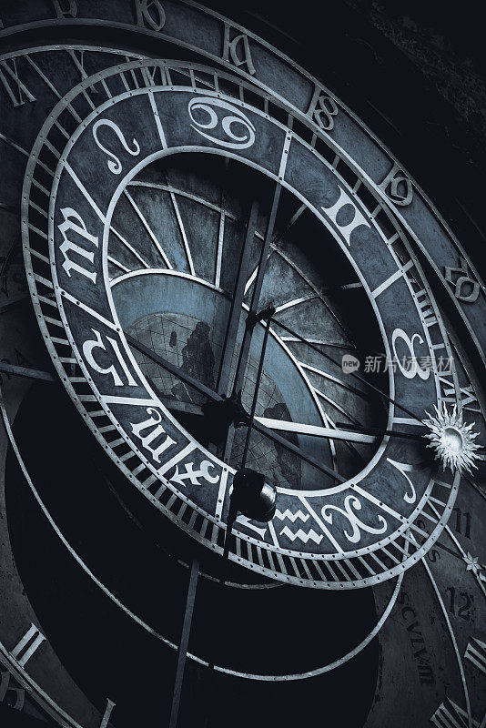 捷克共和国布拉格的黑暗天文钟