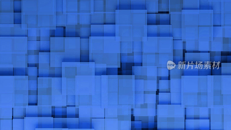 抽象透明蓝色方块背景
