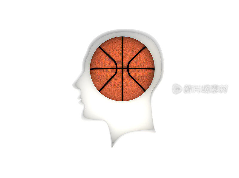 篮球内头部轮廓