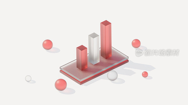 3d渲染图标集。关于数据和互联网的抽象图标