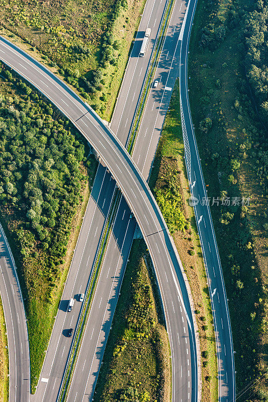 公路交通鸟瞰图