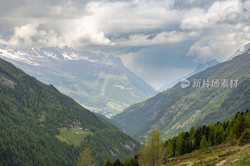 高山景观沿着Timmelsjoch高山口