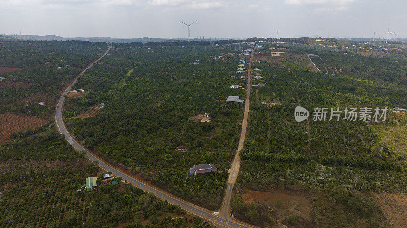 越南中部高地嘉莱省的山上种植着大型咖啡园