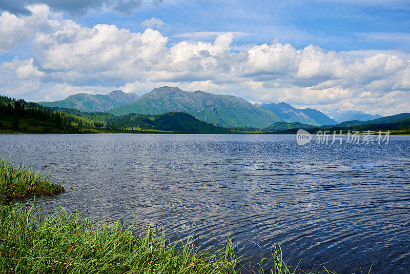 阿尔泰山脉的雅泽伏湖。Katon-Karagay国家公园。哈萨克斯坦。Katon-Karagay国家公园的阿尔泰山。哈萨克斯坦。