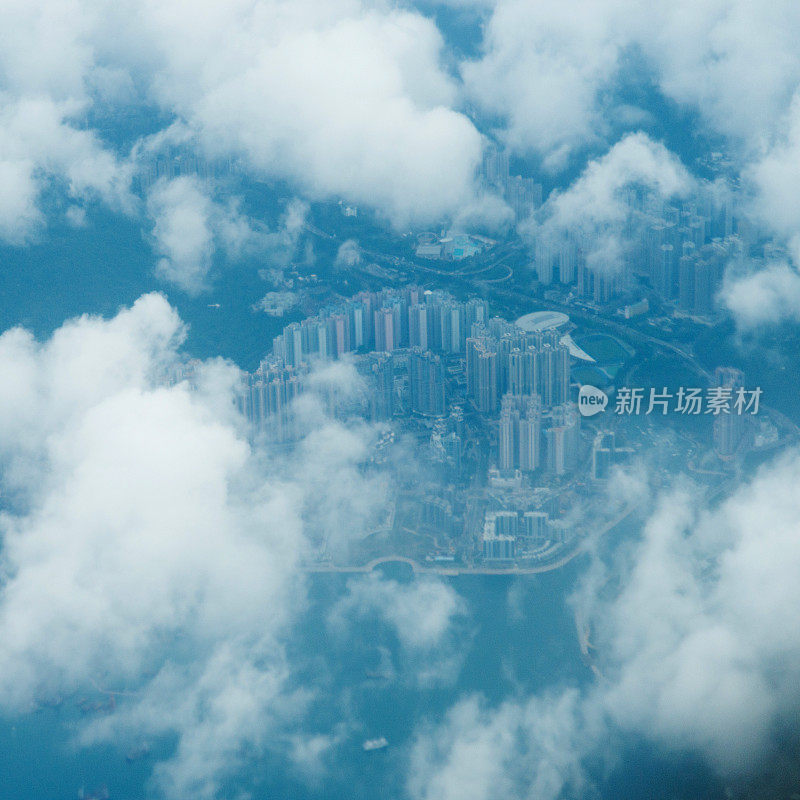 海滨城市鸟瞰图