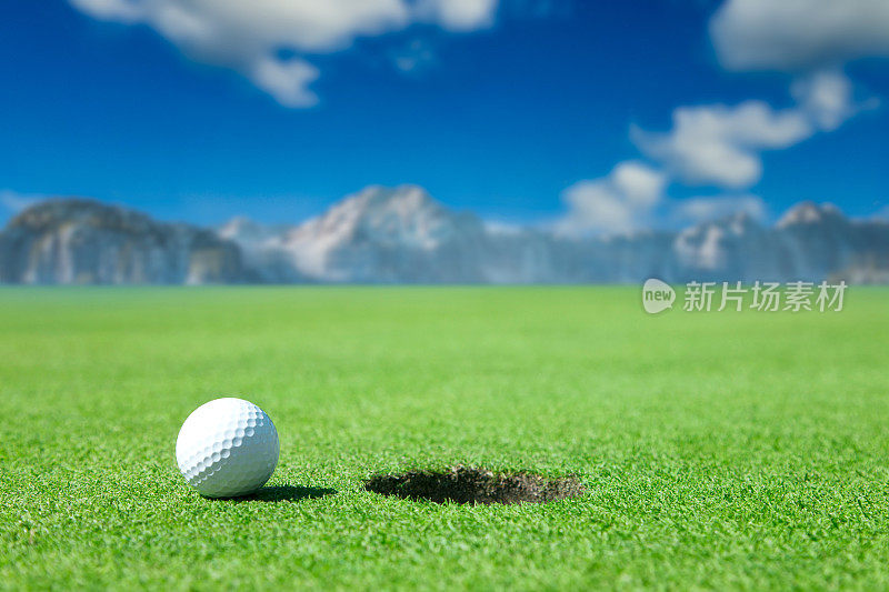 高尔夫球的边缘洞复合材料