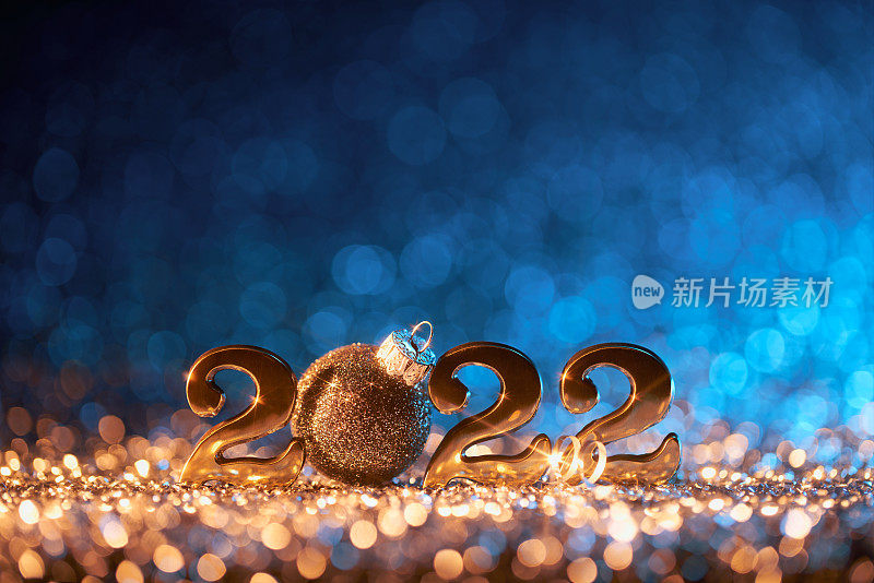 2022年新年圣诞装饰-金蓝色派对庆典