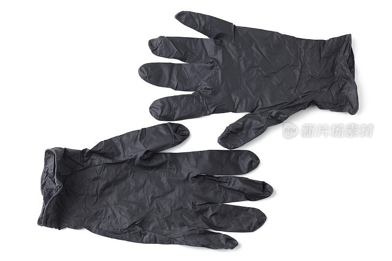 黑色的乳胶手套
