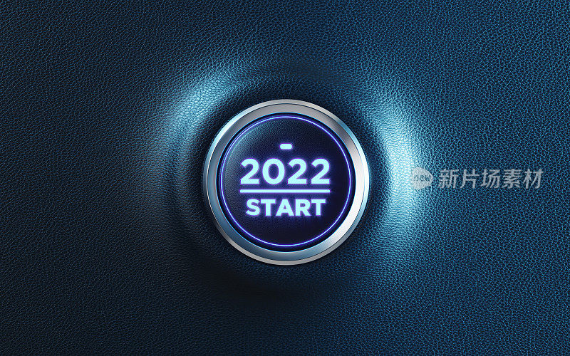 2022汽车启动按钮仪表盘;2022年新年理念