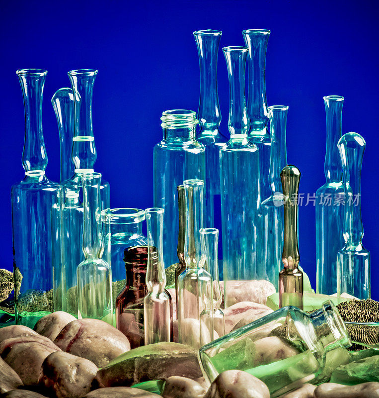 实验室概念与玻璃管